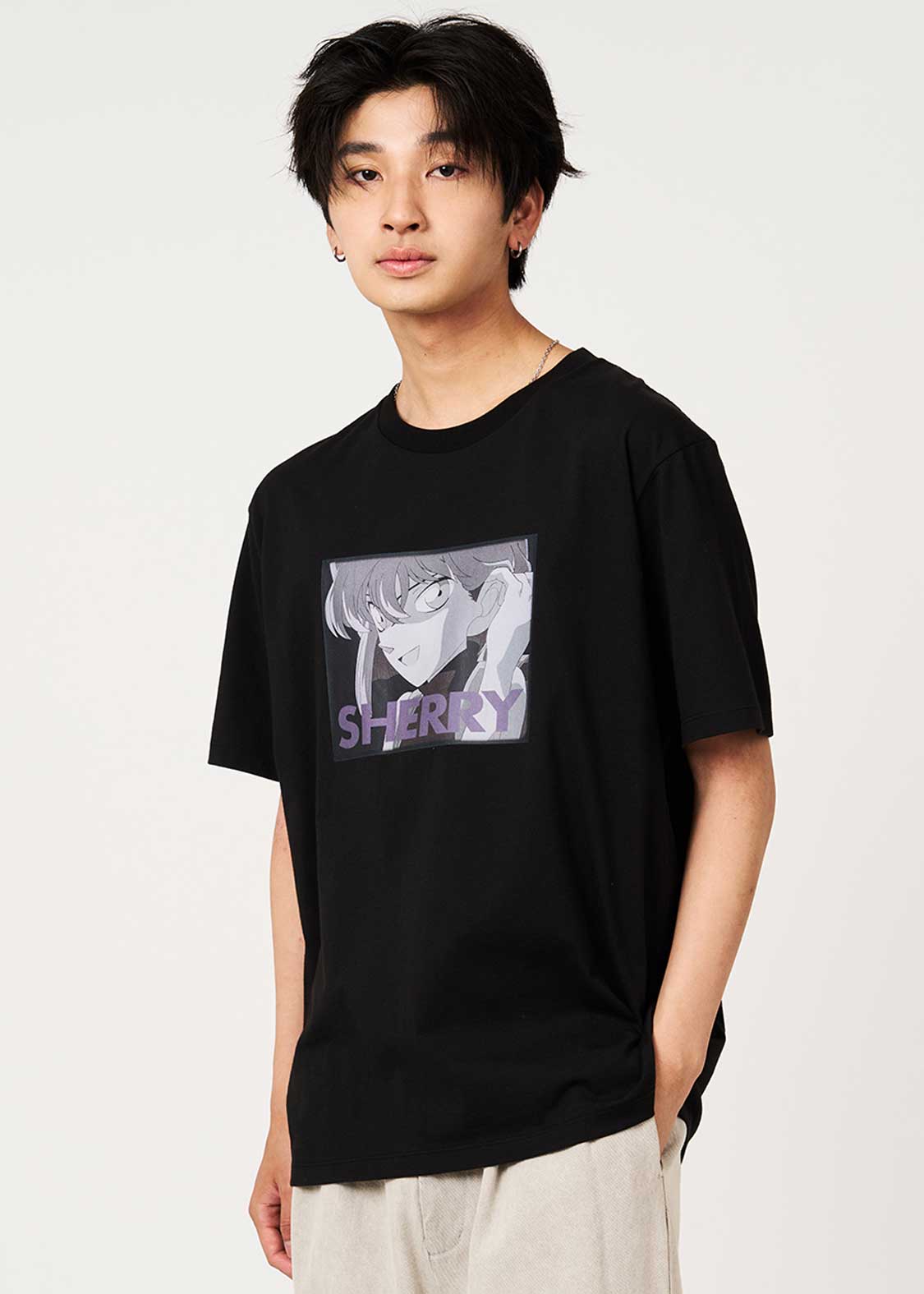 Detective Conan Sherry Unisex T-Shirt Black Graphic Print Tee