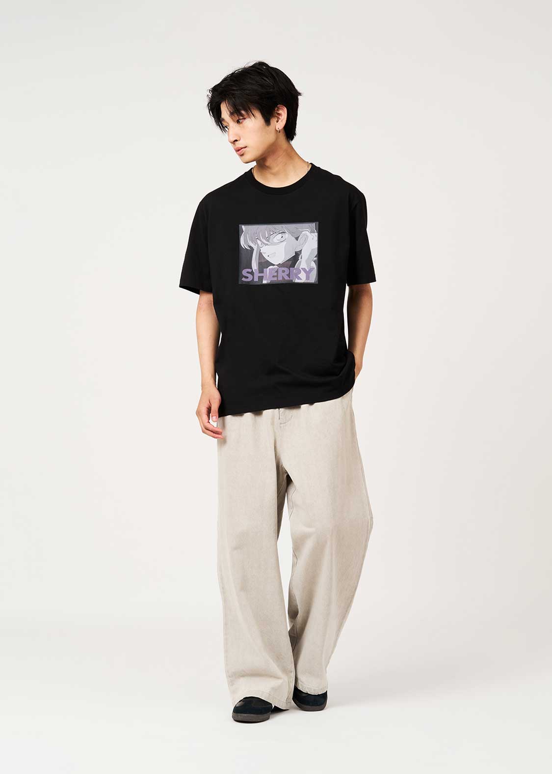Detective Conan Sherry Unisex T-Shirt Black Graphic Print Tee