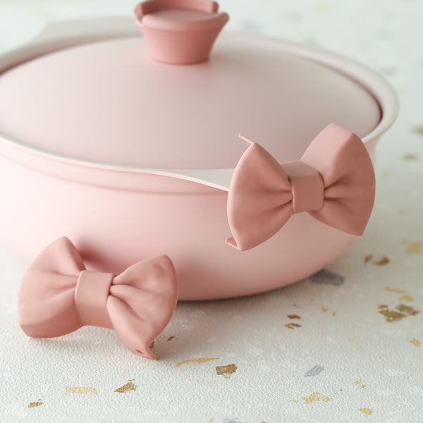 Cute Pot Holder Ribbon 2 Pieces Set (light pink)- Francfranc Limited