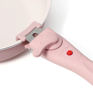 Pot & Frypan 4-Piece Set (Pink) - Francfranc Limited