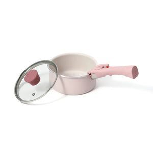 Pot & Frypan 4-Piece Set (Pink) - Francfranc Limited