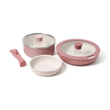 قم بتحميل الصورة في عارض الصور، Pot &amp; Frypan 6-Piece Set (Pink) - Francfranc Limited