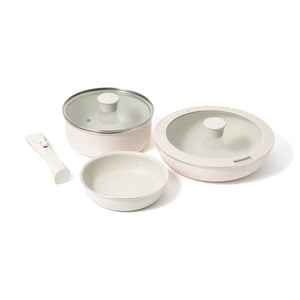 Pot & Frypan 6-Piece Set (Ivory) - Francfranc Limited