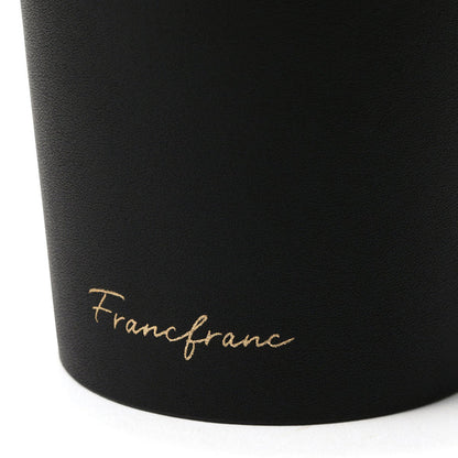 Stainless Steel Tumbler Set With Sleeve & Handle (Ruffle Black) 400ml- Francfranc Limited