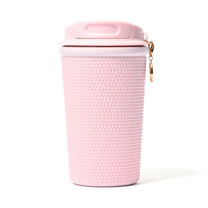 Pearl-Like Stainless Steel Tumbler Pink