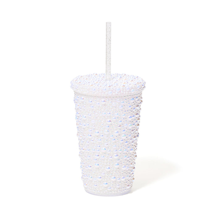 Pearl-Like Plastic Tumbler White