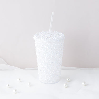 Pearl-Like Plastic Tumbler White