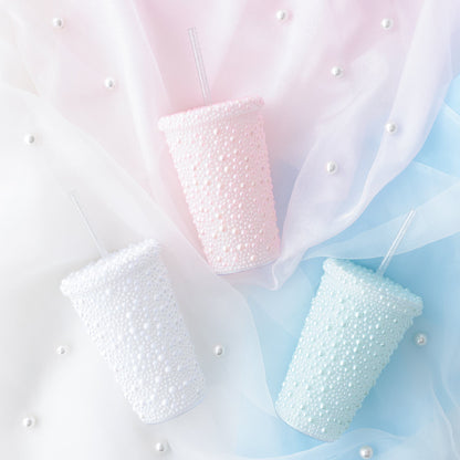 Pearl-Like Plastic Tumbler White