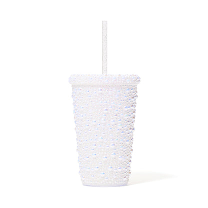 Pearl-Like Plastic Tumbler White