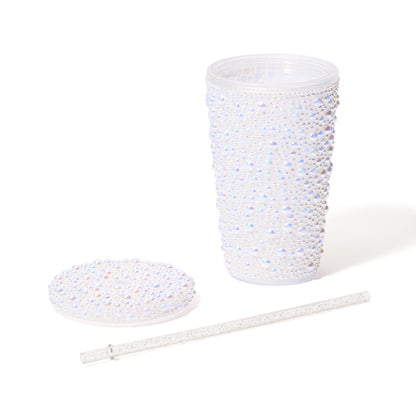 Pearl-Like Plastic Tumbler White