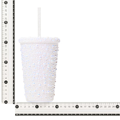 Pearl-Like Plastic Tumbler White