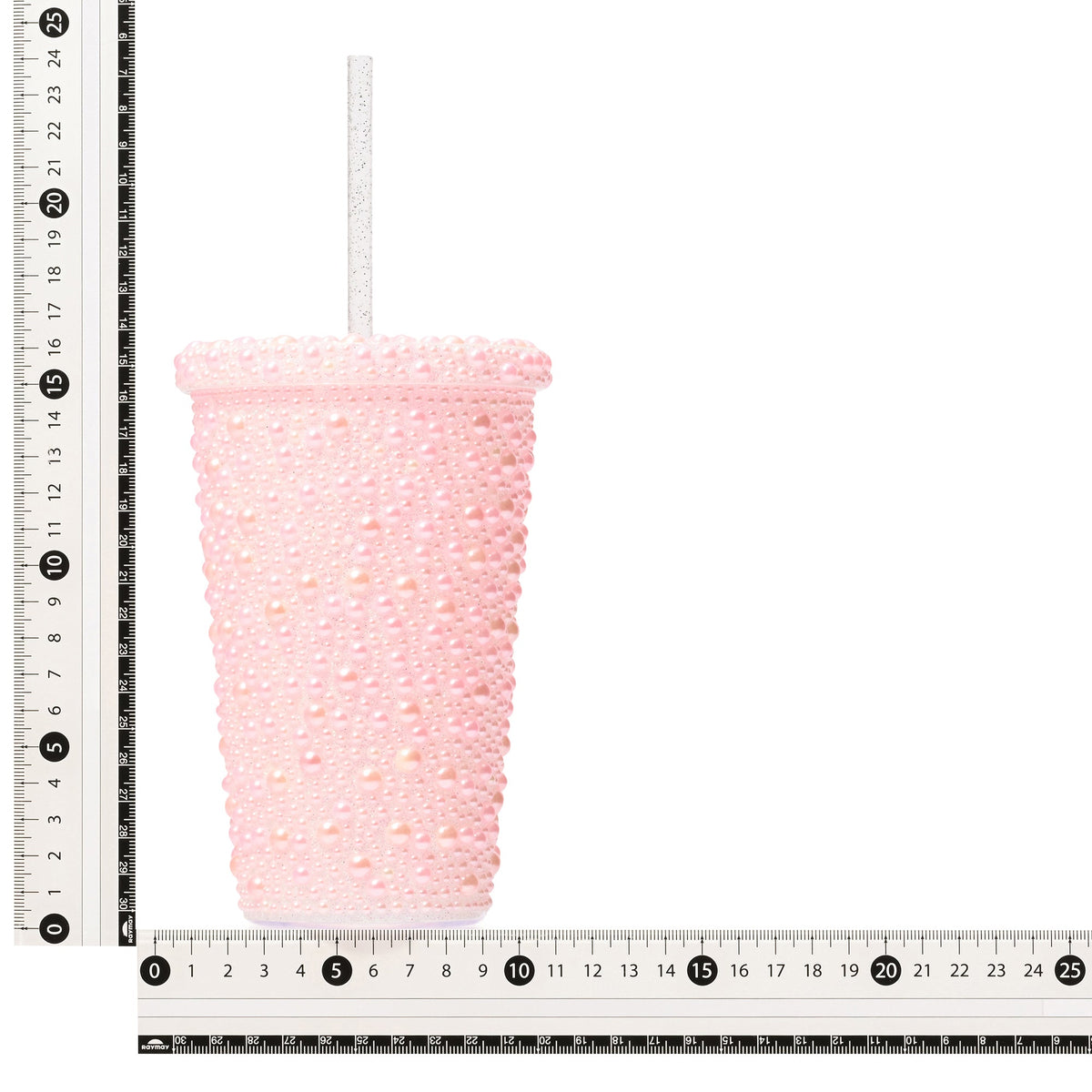 Pearl-Like Plastic Tumbler Pink