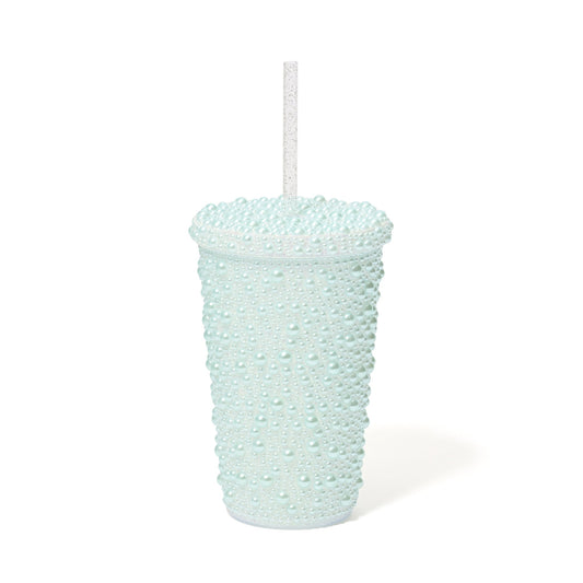 Pearl-Like Plastic Tumbler Blue