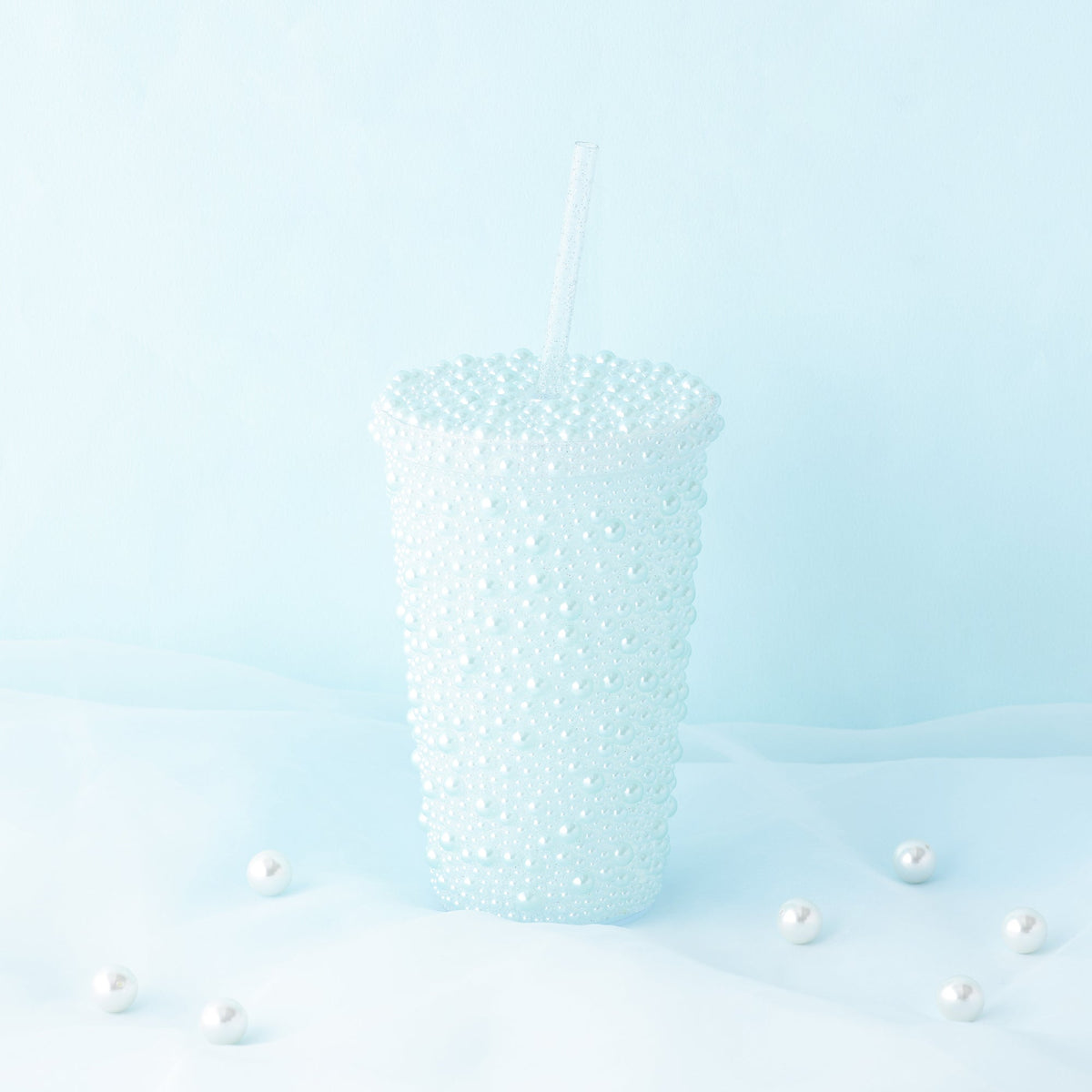 Pearl-Like Plastic Tumbler Blue