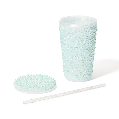 Pearl-Like Plastic Tumbler Blue