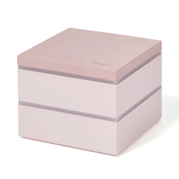 Two-tiered Japanese Lunch Box Pink (Large) - Francfranc Limited