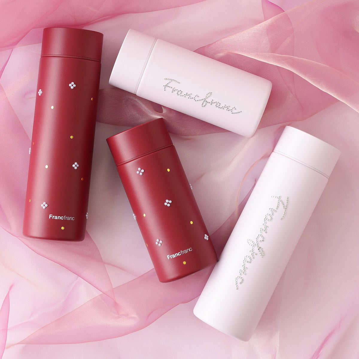 Pearl-Like Stainless Steel Bottle 500ml Red