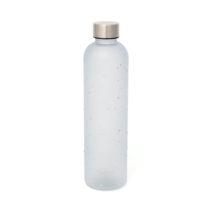 Jeweled Blue Water Bottle with Measurements