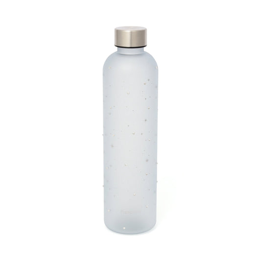 Jeweled Blue Water Bottle with Measurements