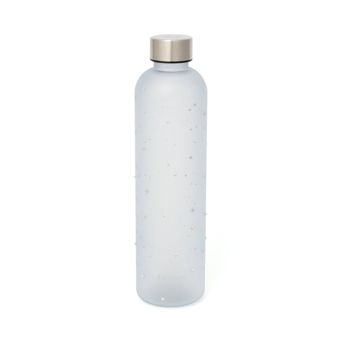 Jeweled Blue Water Bottle with Measurements