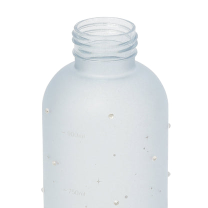 Jeweled Blue Water Bottle with Measurements