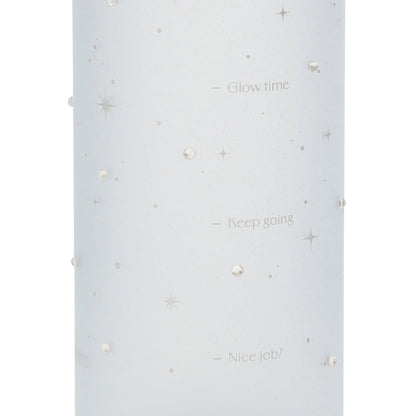 Jeweled Blue Water Bottle with Measurements