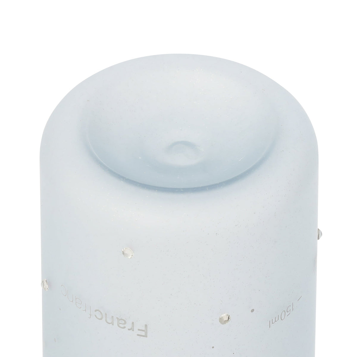 Jeweled Blue Water Bottle with Measurements