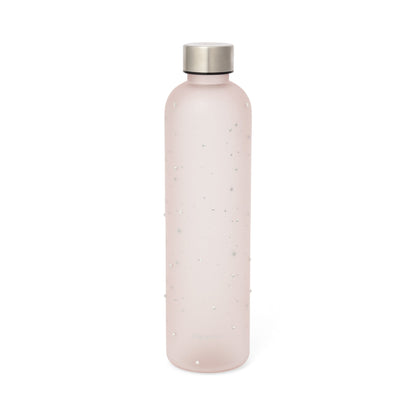 Jeweled Pink Water Bottle with Measurements