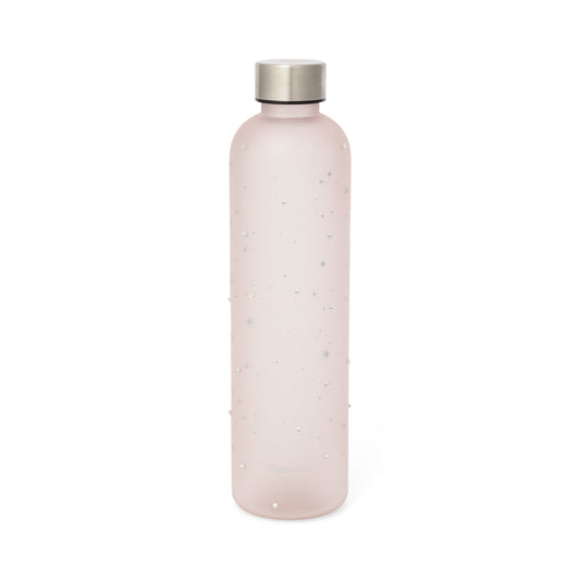 Jeweled Pink Water Bottle with Measurements