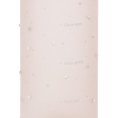 Jeweled Pink Water Bottle with Measurements