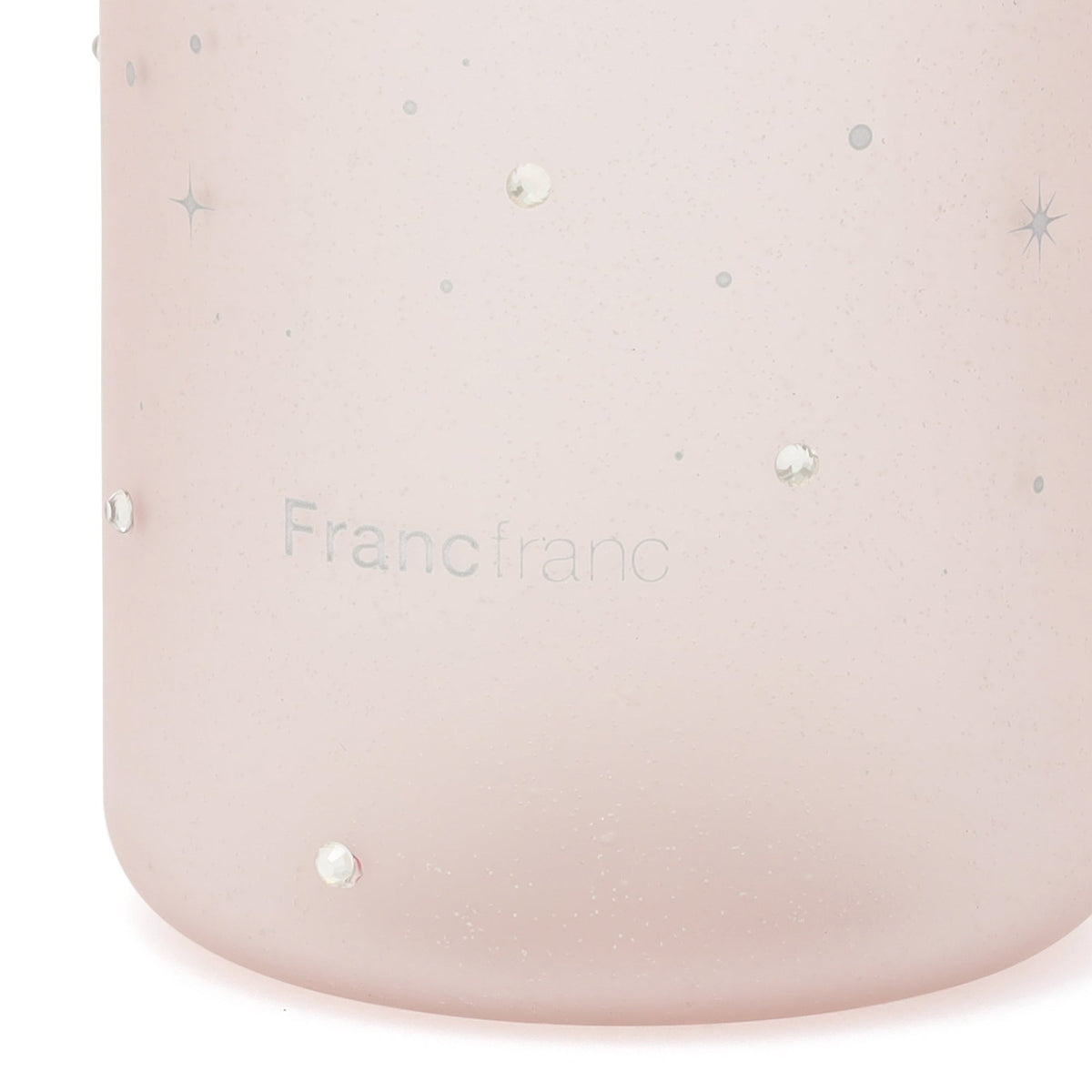 Jeweled Pink Water Bottle with Measurements