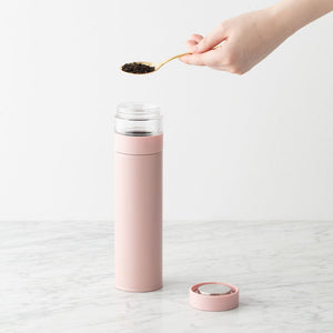 Stainless Steel Tea Bottle with Filter 500ml (pink) - Francfranc Limited