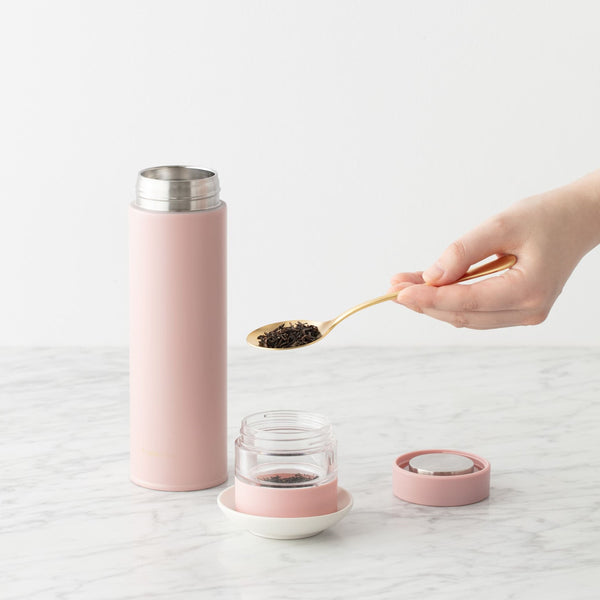 Stainless Steel Tea Bottle with Filter 500ml (pink) - Francfranc Limited