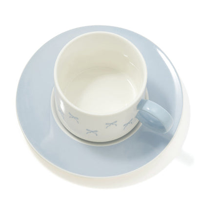 Ribbon Cup & Saucer Set Blue - Francfranc Limited