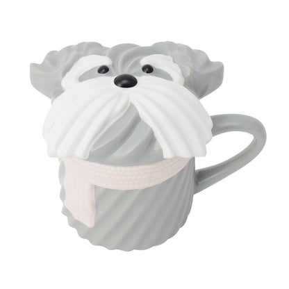 Whipped Cream Mug Schnauzer with Lid