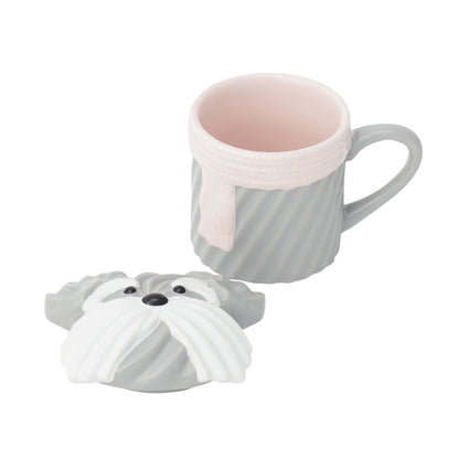 Whipped Cream Mug Schnauzer with Lid
