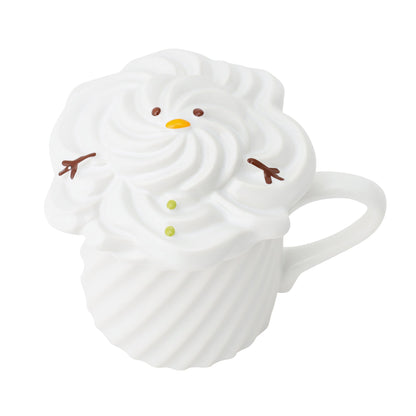 Whipped Cream Mug Yogurt Snowman