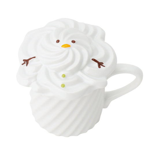 Whipped Cream Mug Yogurt Snowman