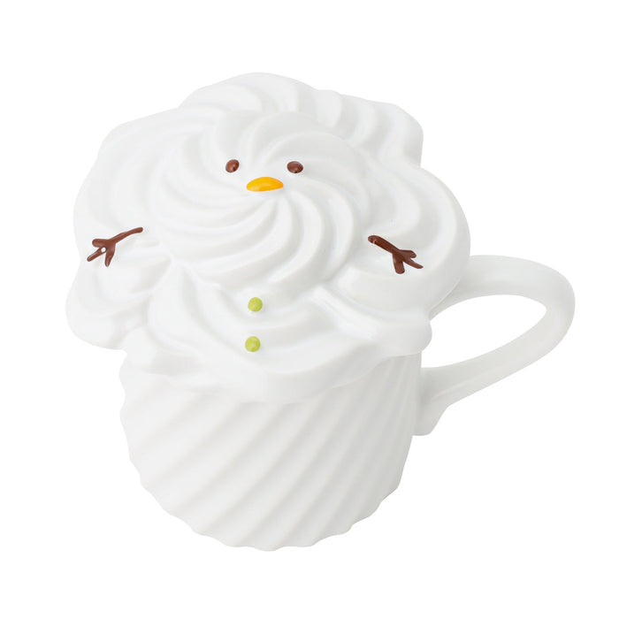 Whipped Cream Mug Yogurt Snowman