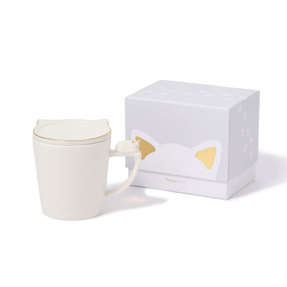 Cat Figure Mug White- Francfranc Limited