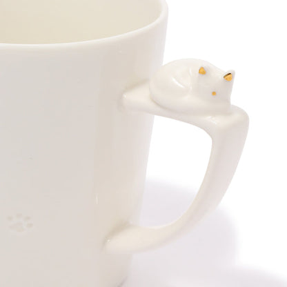Cat Figure Mug White- Francfranc Limited