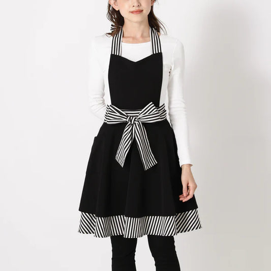 Stripe Ribbon Apron Black - Francfranc Limited