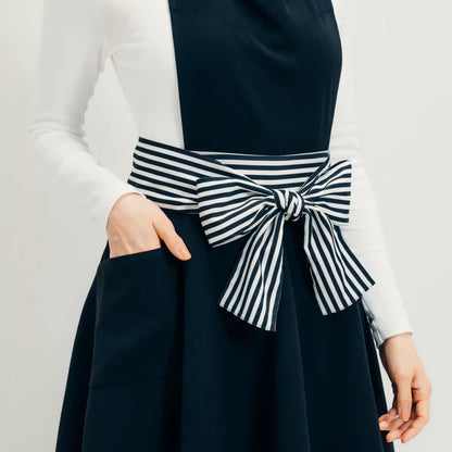 Stripe Ribbon Apron Black - Francfranc Limited