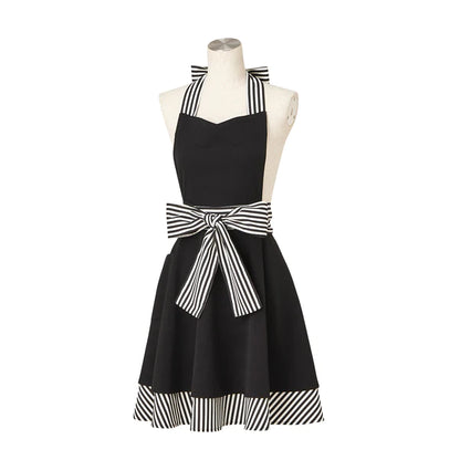 Stripe Ribbon Apron Black - Francfranc Limited