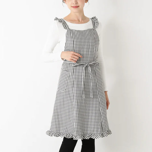 Mini Frill Apron Black x White - Francfranc Limited