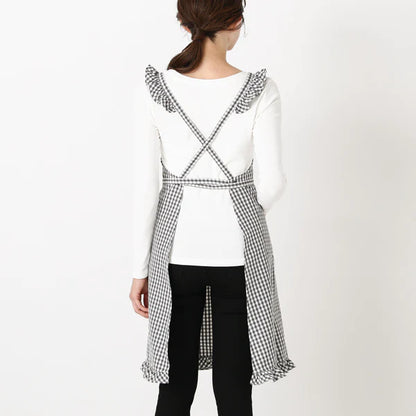 Mini Frill Apron Black x White - Francfranc Limited