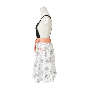 Lilia Ribbon Apron Pink - Francfranc Limited