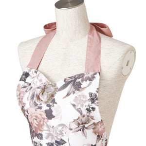Dusty Fower Cotton Apron Pink - Francfranc Limited