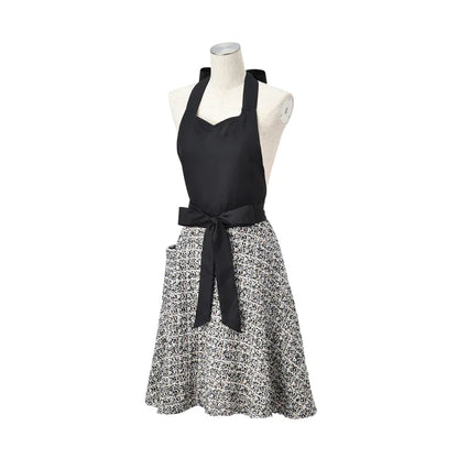 Tweed Ribbon Apron Black - Francfranc Limited