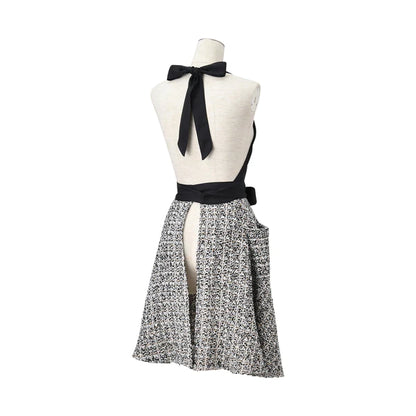 Tweed Ribbon Apron Black - Francfranc Limited